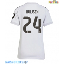 Camisa de time de futebol Real Madrid Dean Huijsen #24 Replicas 1º Equipamento Feminina 2025-26 Manga Curta
